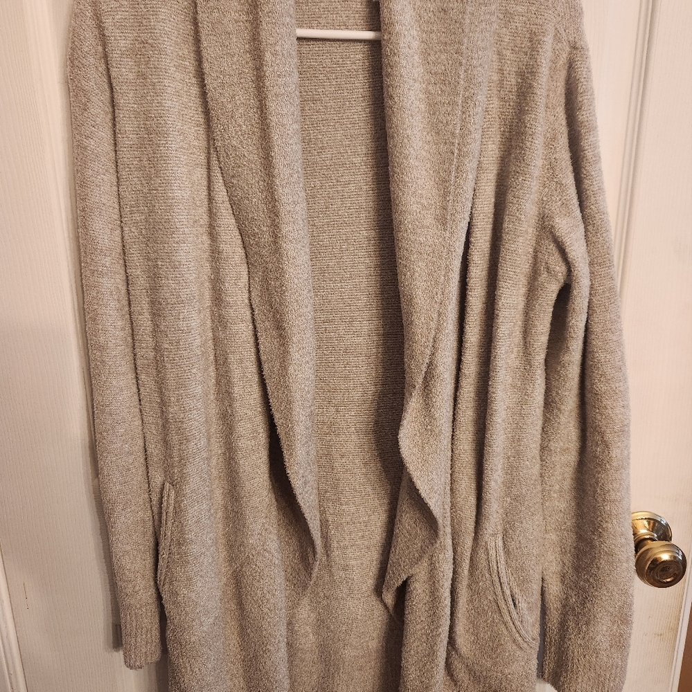 Barefoot Dreams Cozychic Lite Circle Cardigan Size‎ Medium Shawl Collar Pockets